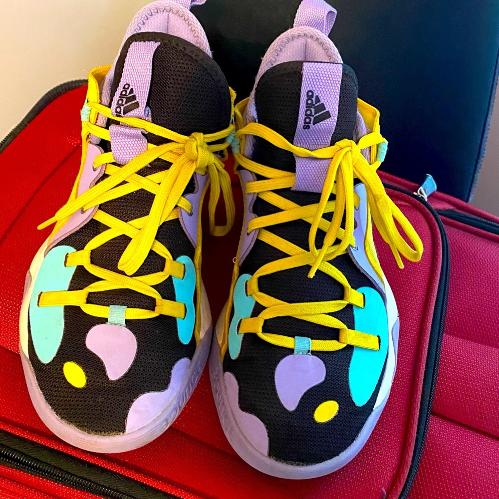James Harden Adidas Bounce multi-colored Art series “21” lowtop basketball shoes